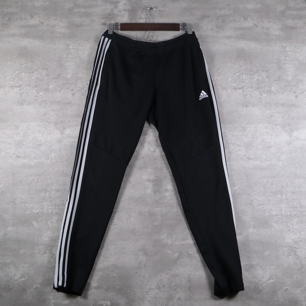 modern adidas track pants slim black white stripes mens m